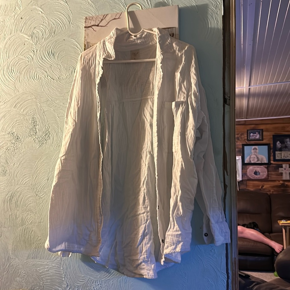 White bathing suit cover